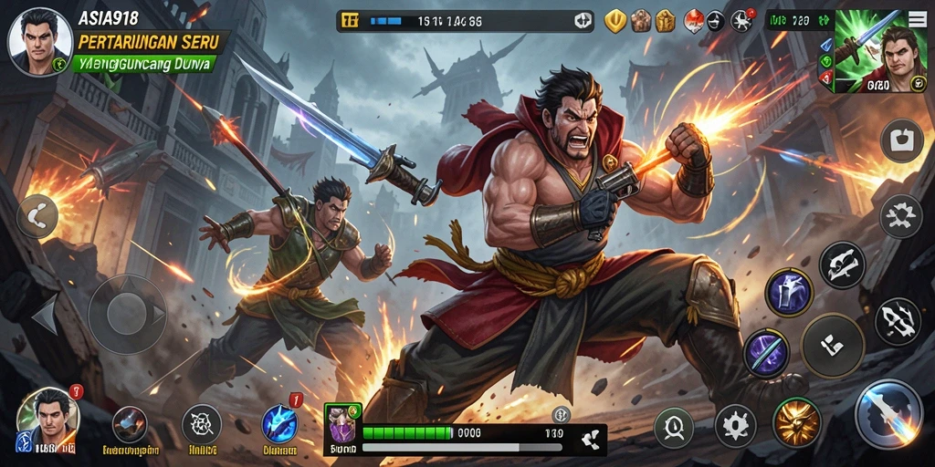 Tampilan gameplay seru ASIA918 dalam pertarungan penuh aksi.