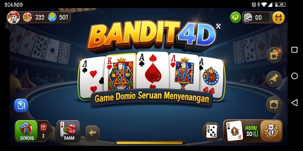 Screenshot utama BANDIT4D menampilkan gameplay menarik dari permainan Domino.