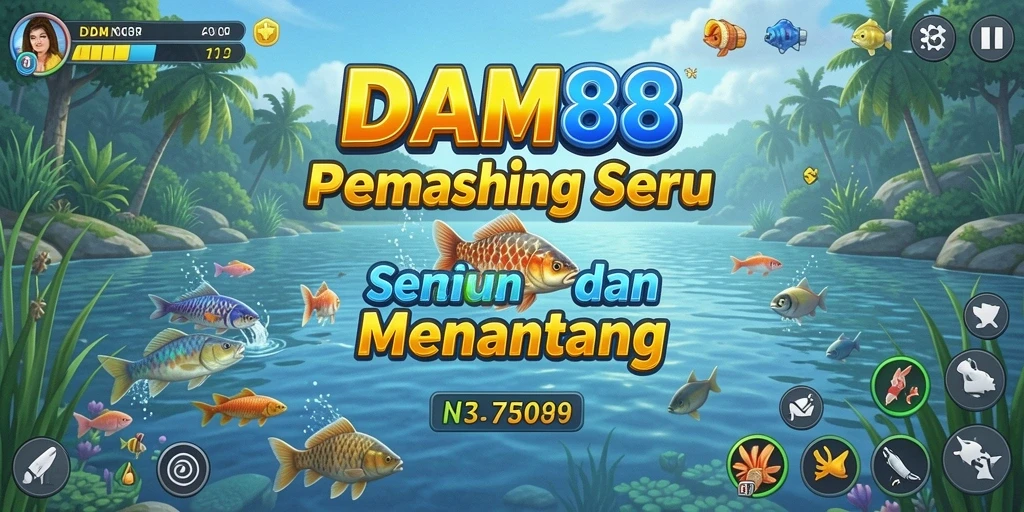 Screenshot gameplay dari DAM88 menampilkan suasana memancing yang mendebarkan.