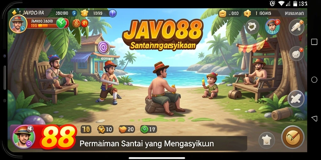 Tangkapan layar gameplay <strong>JAVO88</strong> menunjukkan suasana permainan yang santai dan menyenangkan.