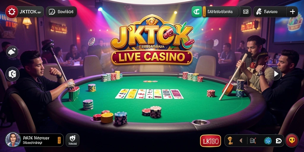 Tampilan gameplay Live Casino yang mendebarkan di JKTOK.