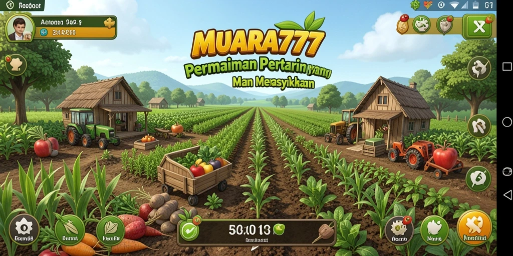 Tampilan menarik dari gameplay pertanian di MUARA777.
