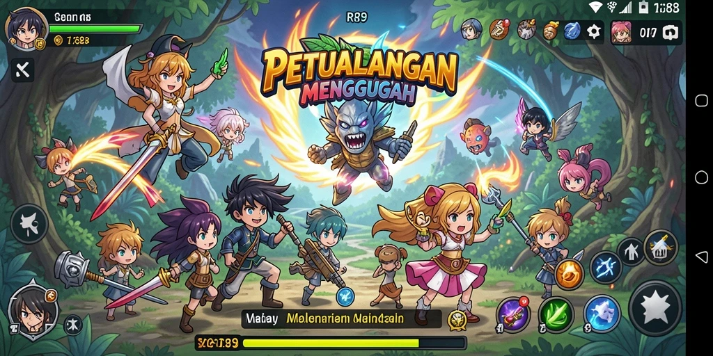 Tampilan gameplay <strong>RR89</strong> dengan karakter anime yang memikat.