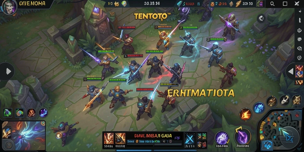Tangkapan layar TENTOTO menampilkan aksi seru dalam pertarungan hero MOBA.