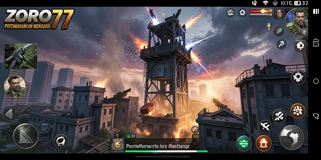 Gameplay ZORO77 yang menegangkan dalam Tower Defense.