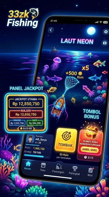 Antarmuka sederhana dan mudah digunakan dari aplikasi 33zk.